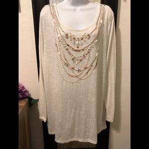 Off white too with beads & sequins.